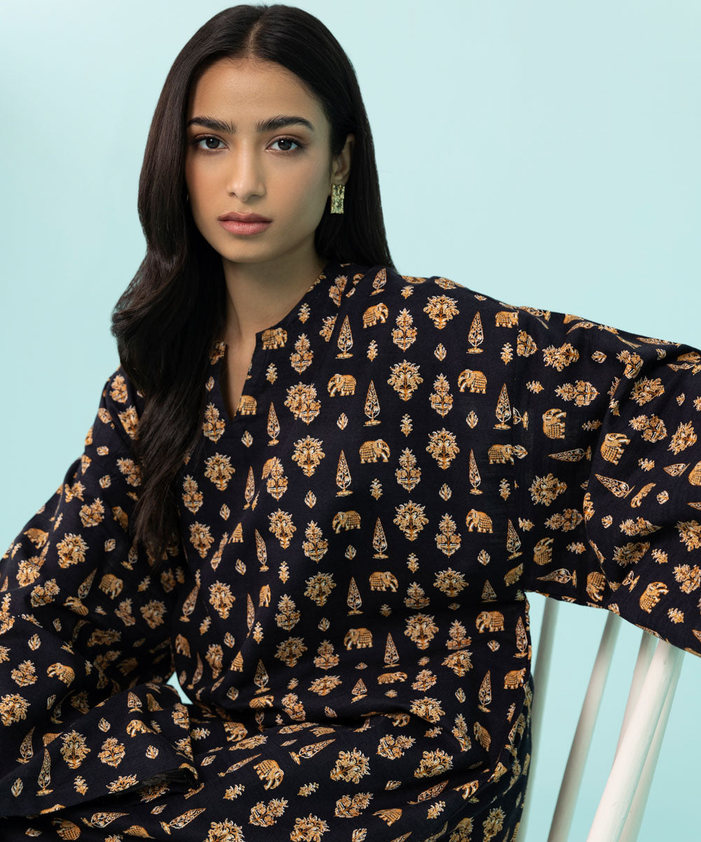Sapphire - 2 Piece - Printed Khaddar Suit