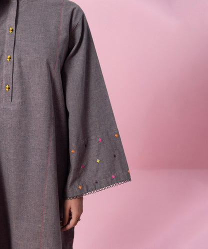 Sapphire - Solid Cotton Shirt