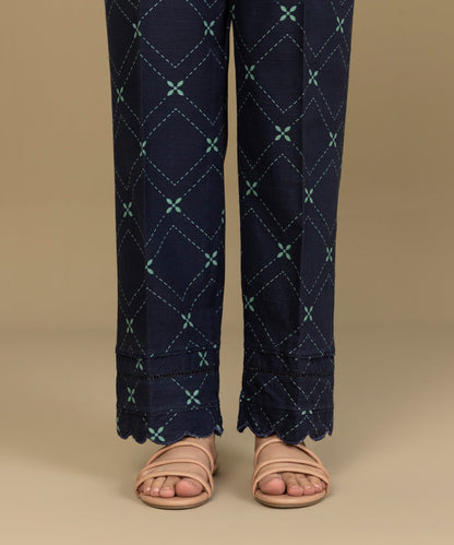 Sapphire - Printed Khaddar Straight Pants