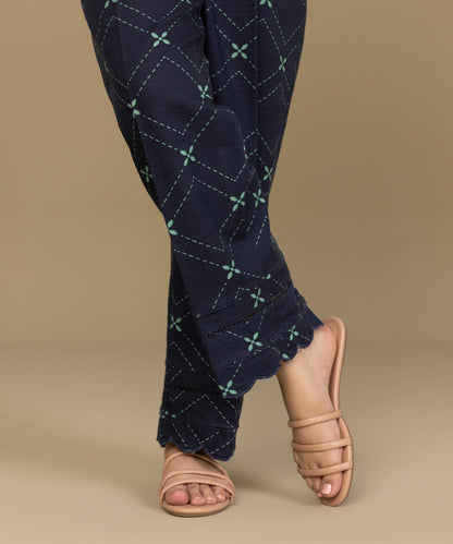 Sapphire - Printed Khaddar Straight Pants