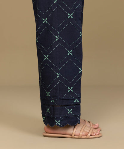 Sapphire - Printed Khaddar Straight Pants