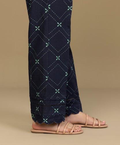 Sapphire - Printed Khaddar Straight Pants