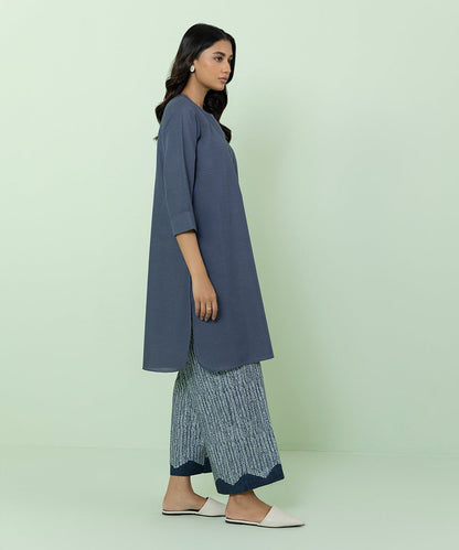 Sapphire - Solid Zari Khaddar Shirt