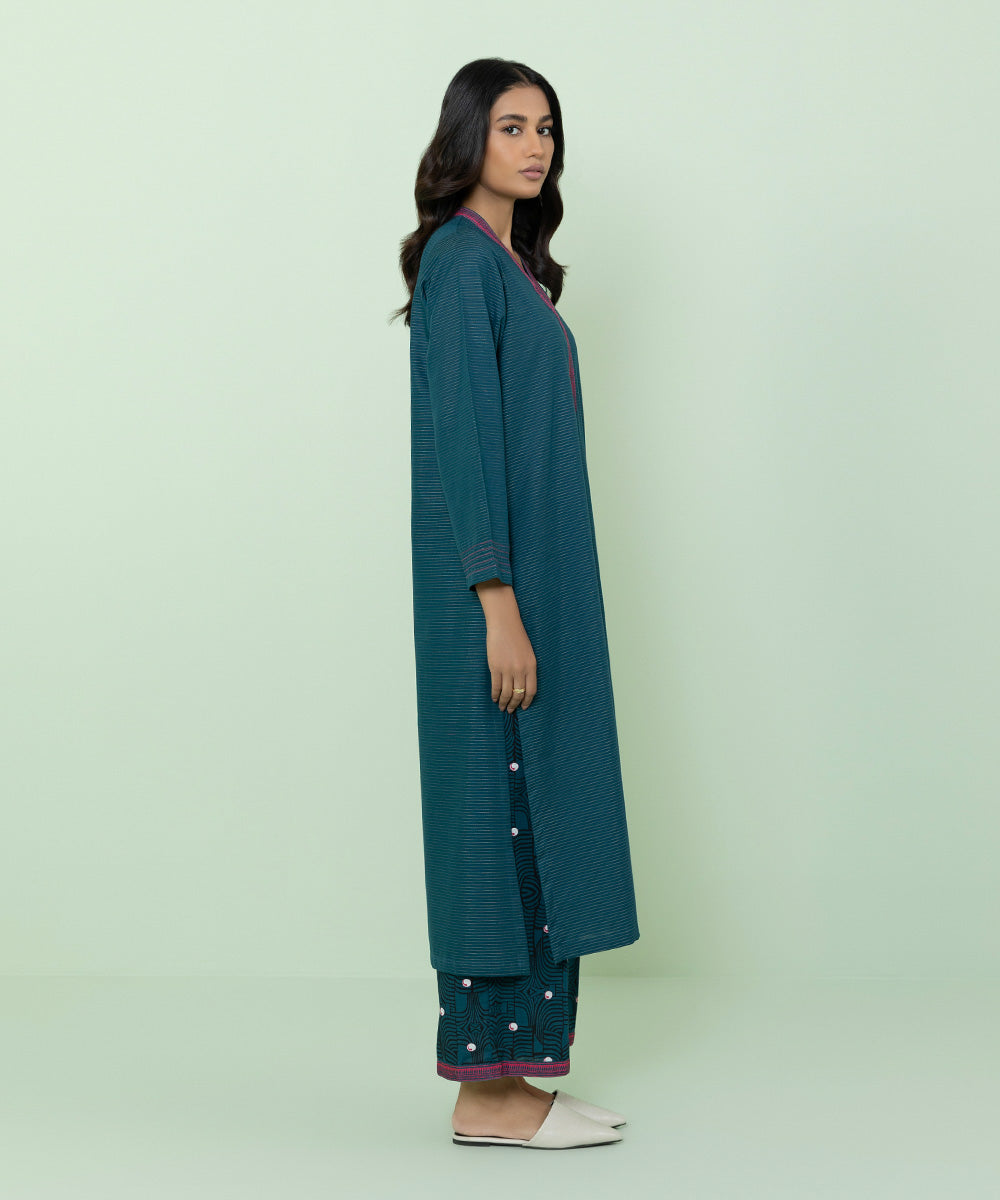 Sapphire - Solid Zari Khaddar Shirt