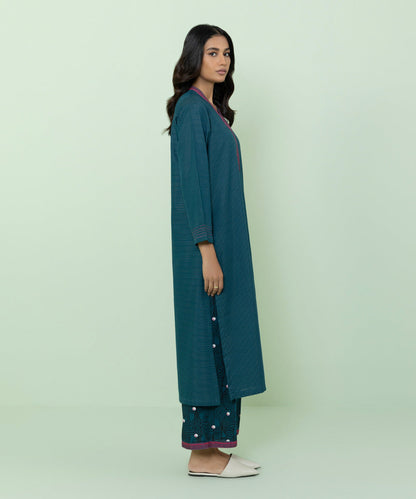 Sapphire - Solid Zari Khaddar Shirt