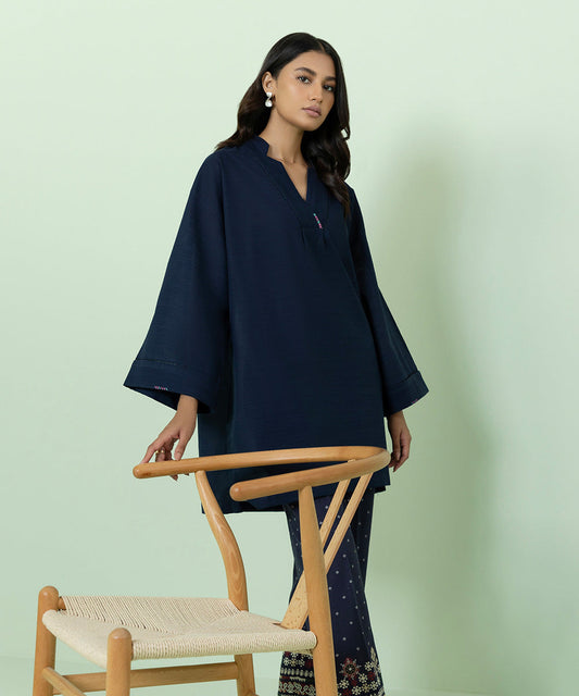 Sapphire - Solid Khaddar Shirt