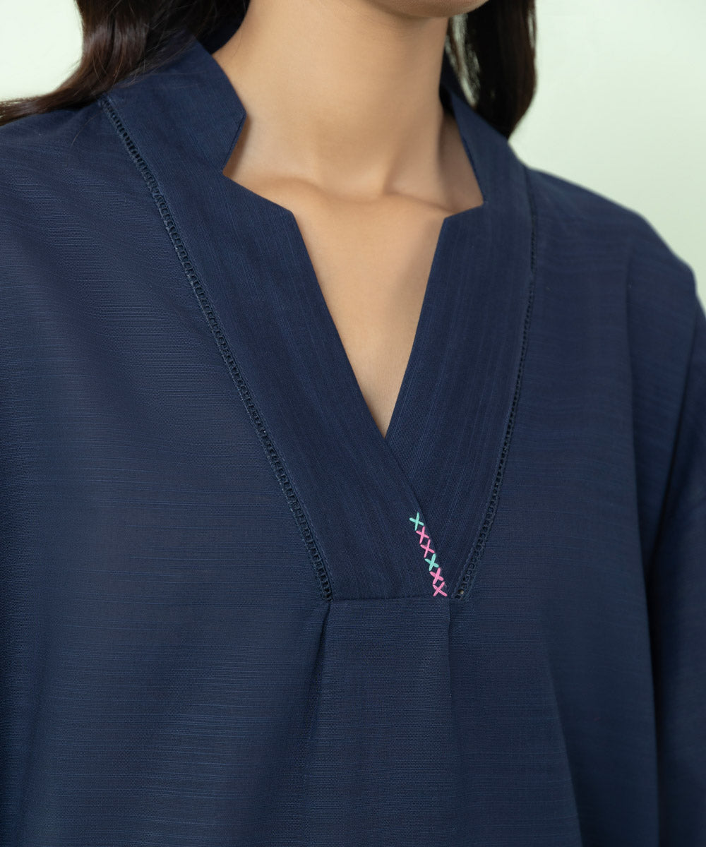 Sapphire - Solid Khaddar Shirt