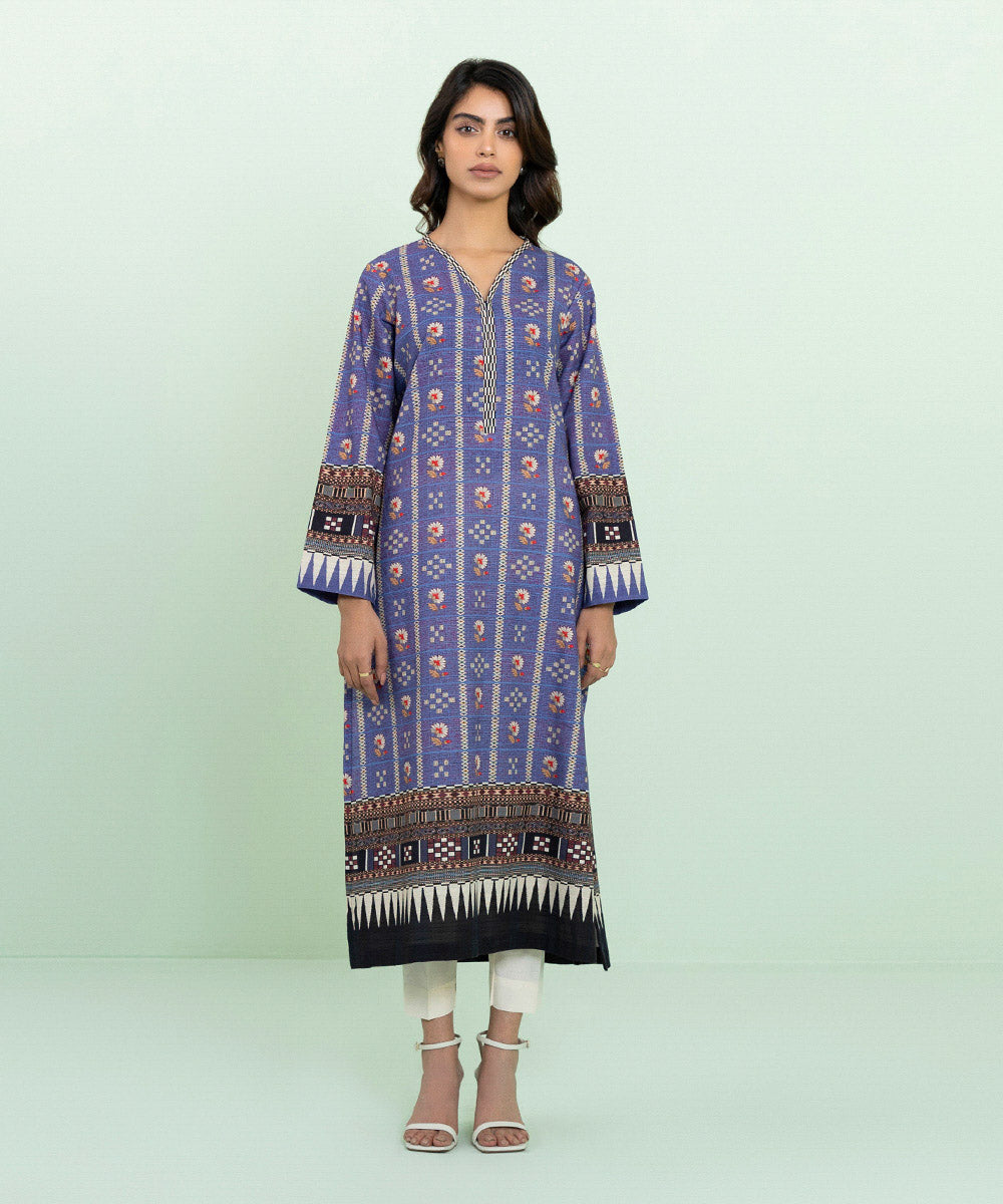 Sapphire - Printed Khaddar Shirt