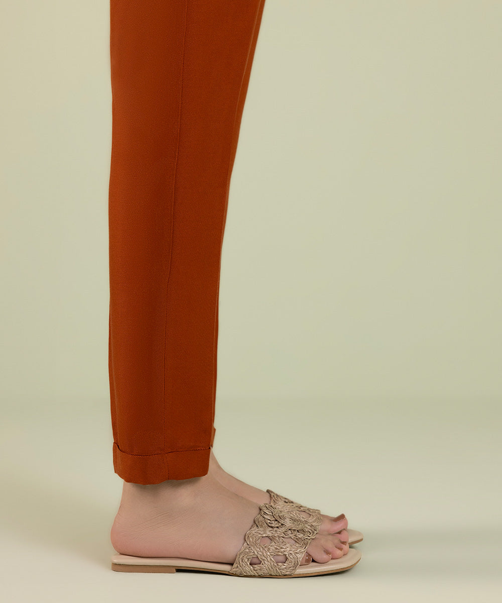 Sapphire - Solid Cottel Cigarette Pants