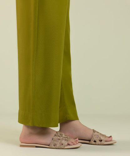 Sapphire - Solid Cottel Straight Pants