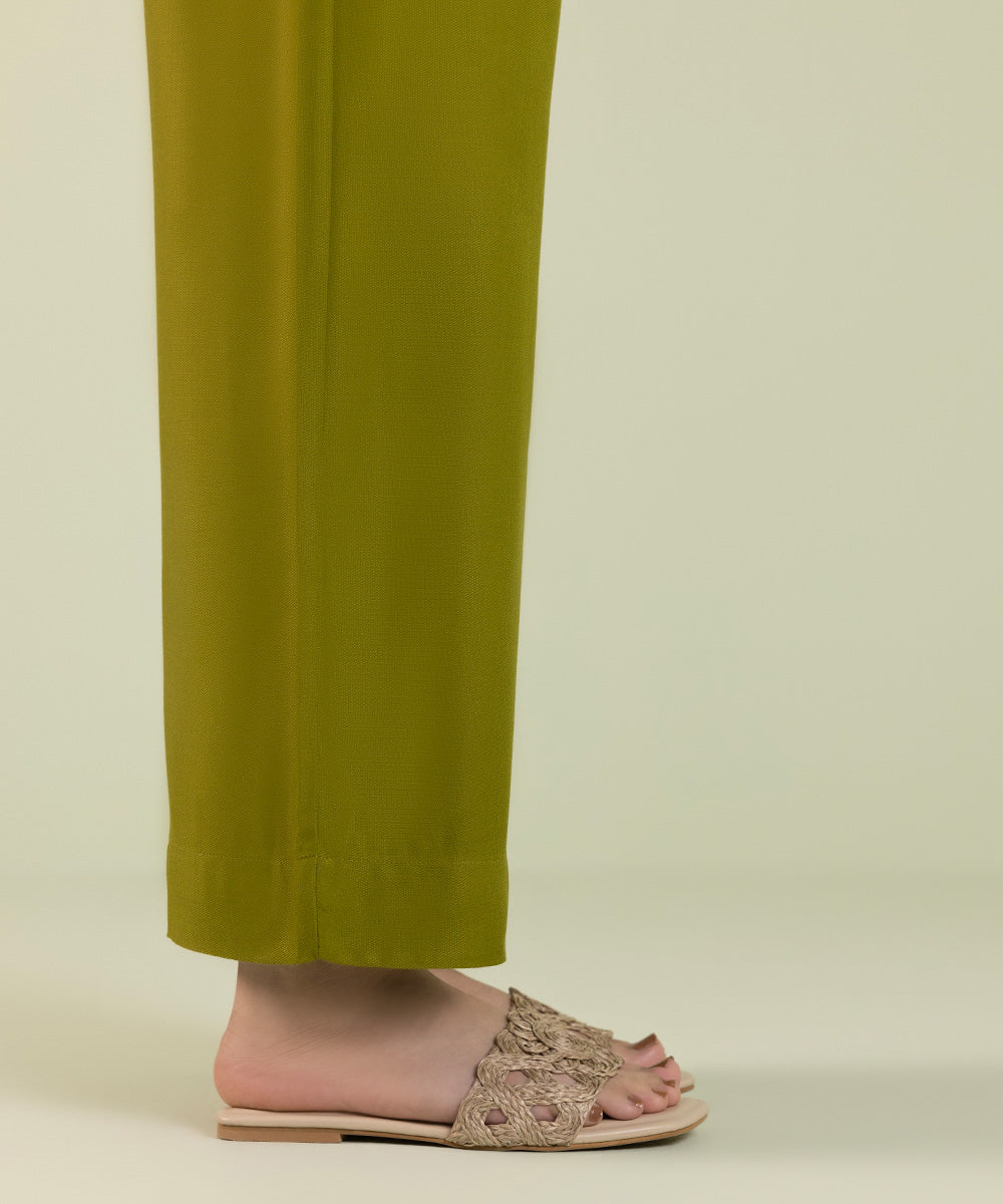 Sapphire - Solid Cottel Straight Pants