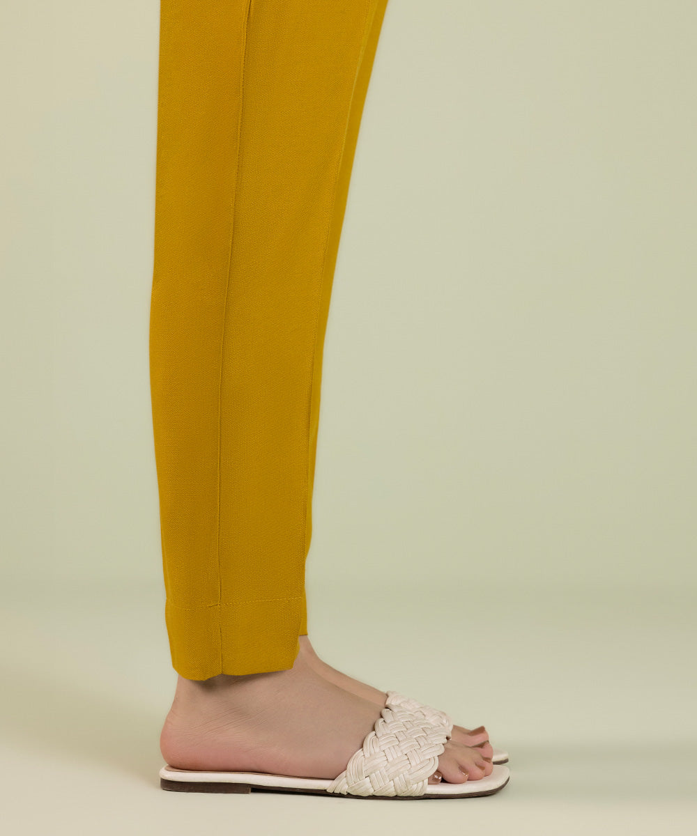 Sapphire - Solid Cottel Cigarette Pants