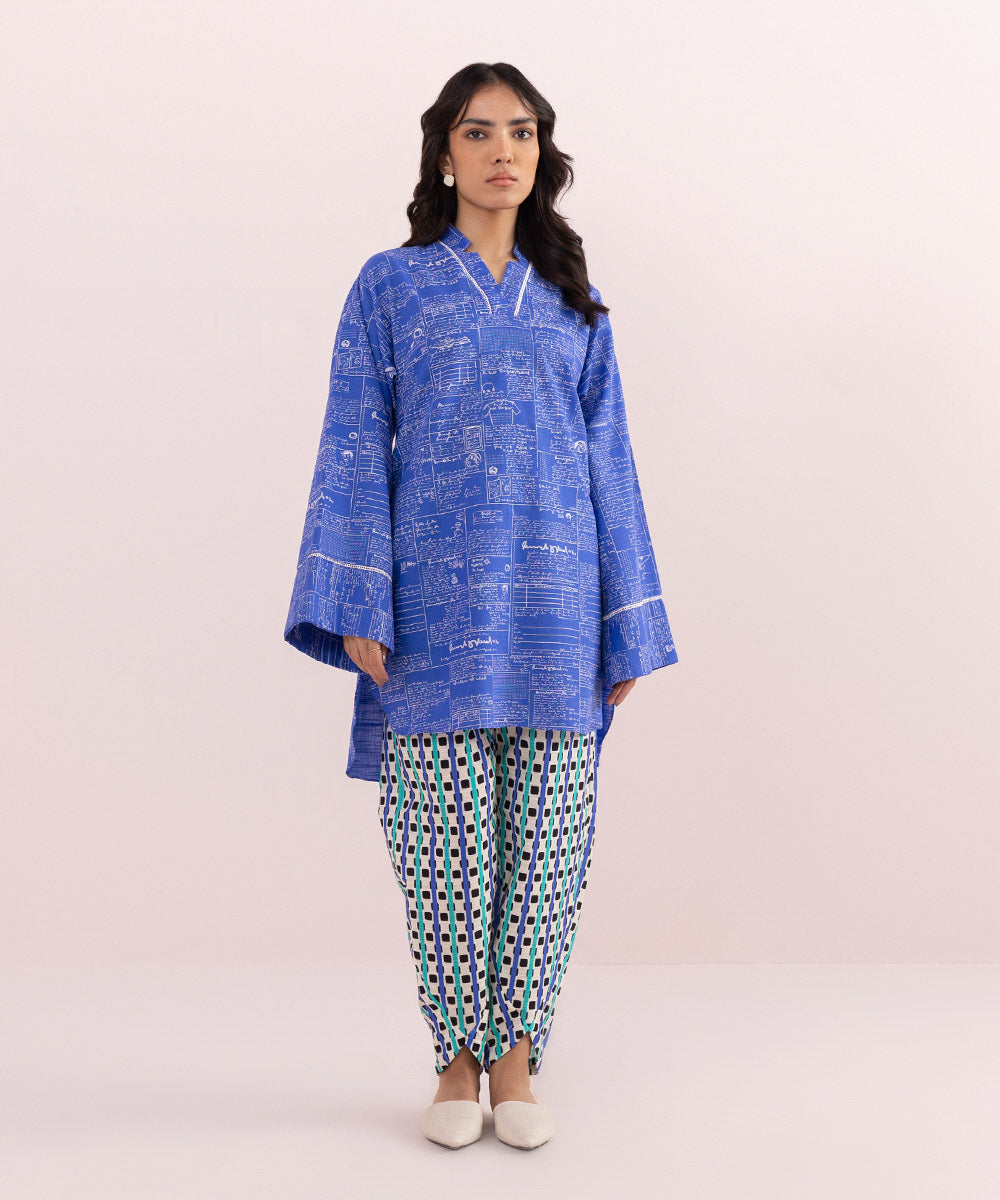 Sapphire - Printed Khaddar Shirt