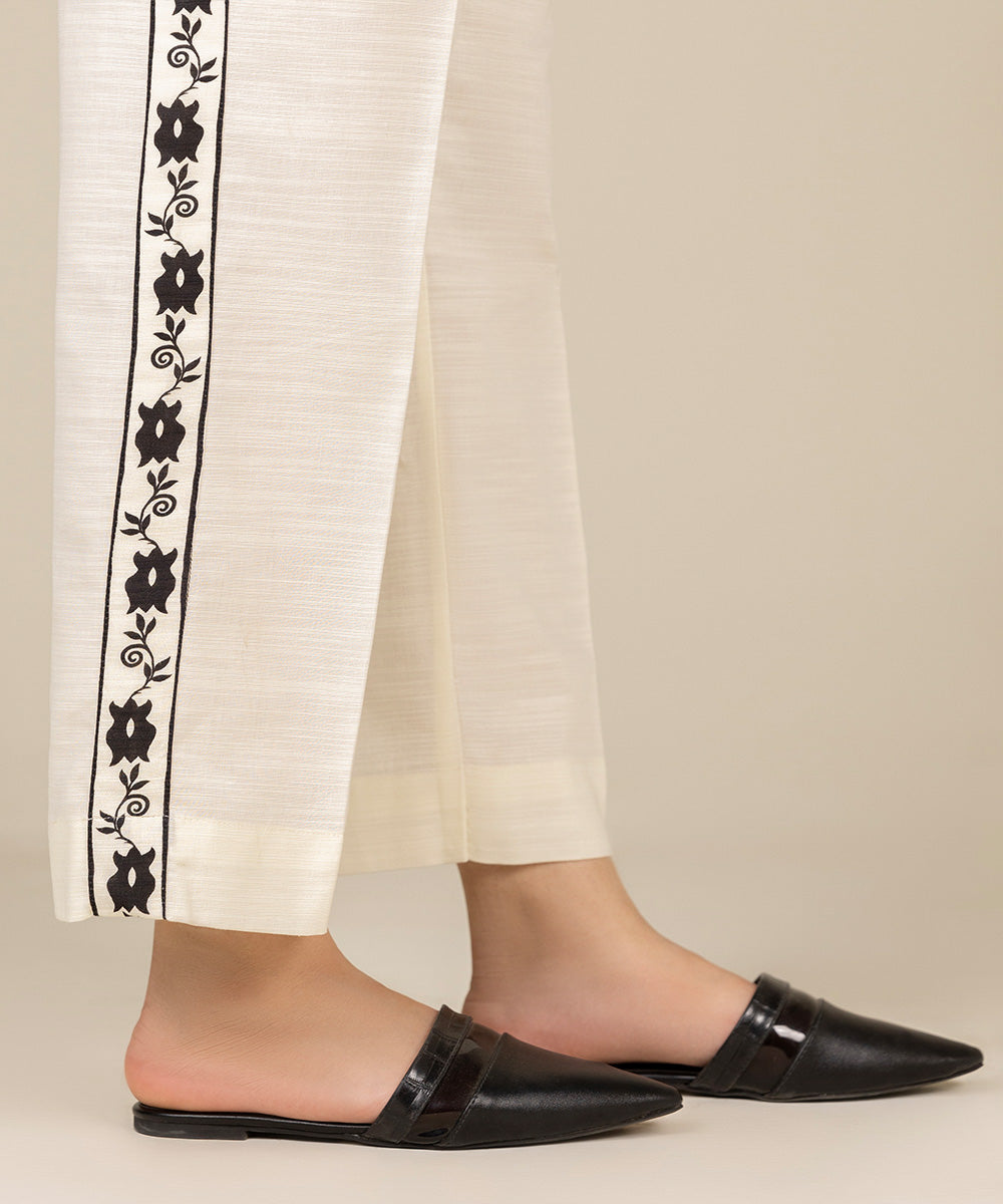 Sapphire - Printed Khaddar Straight Pants