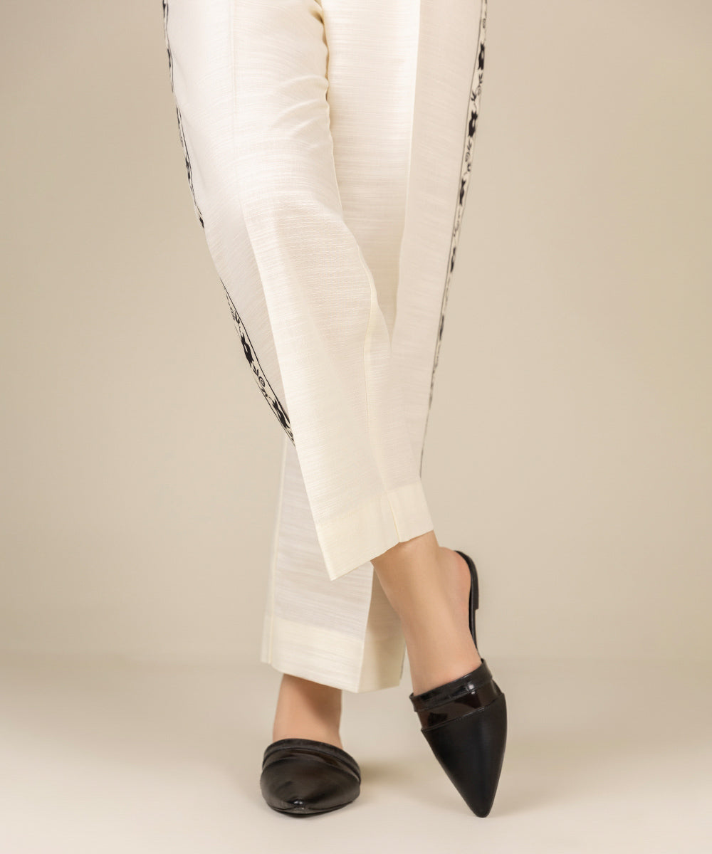 Sapphire - Printed Khaddar Straight Pants