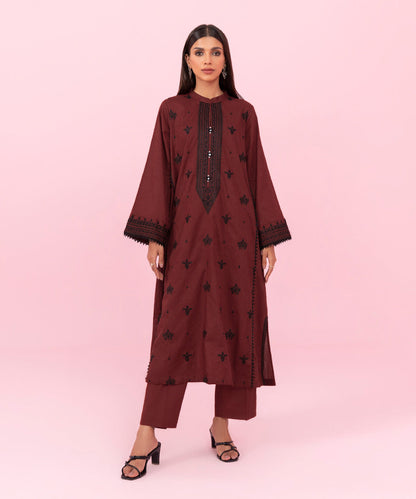 Sapphire - 2 Piece - Embroidered Cambric Suit