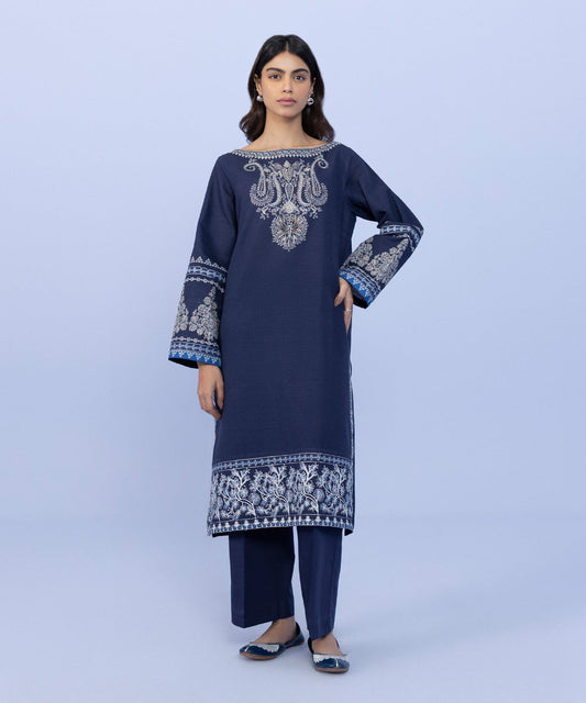 Sapphire - 2 Piece - Embroidered Khaddar Suit