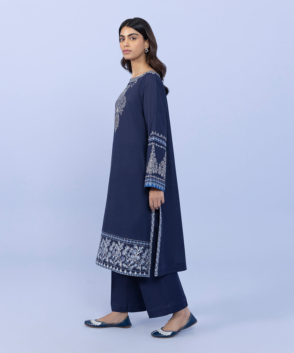 Sapphire - 2 Piece - Embroidered Khaddar Suit