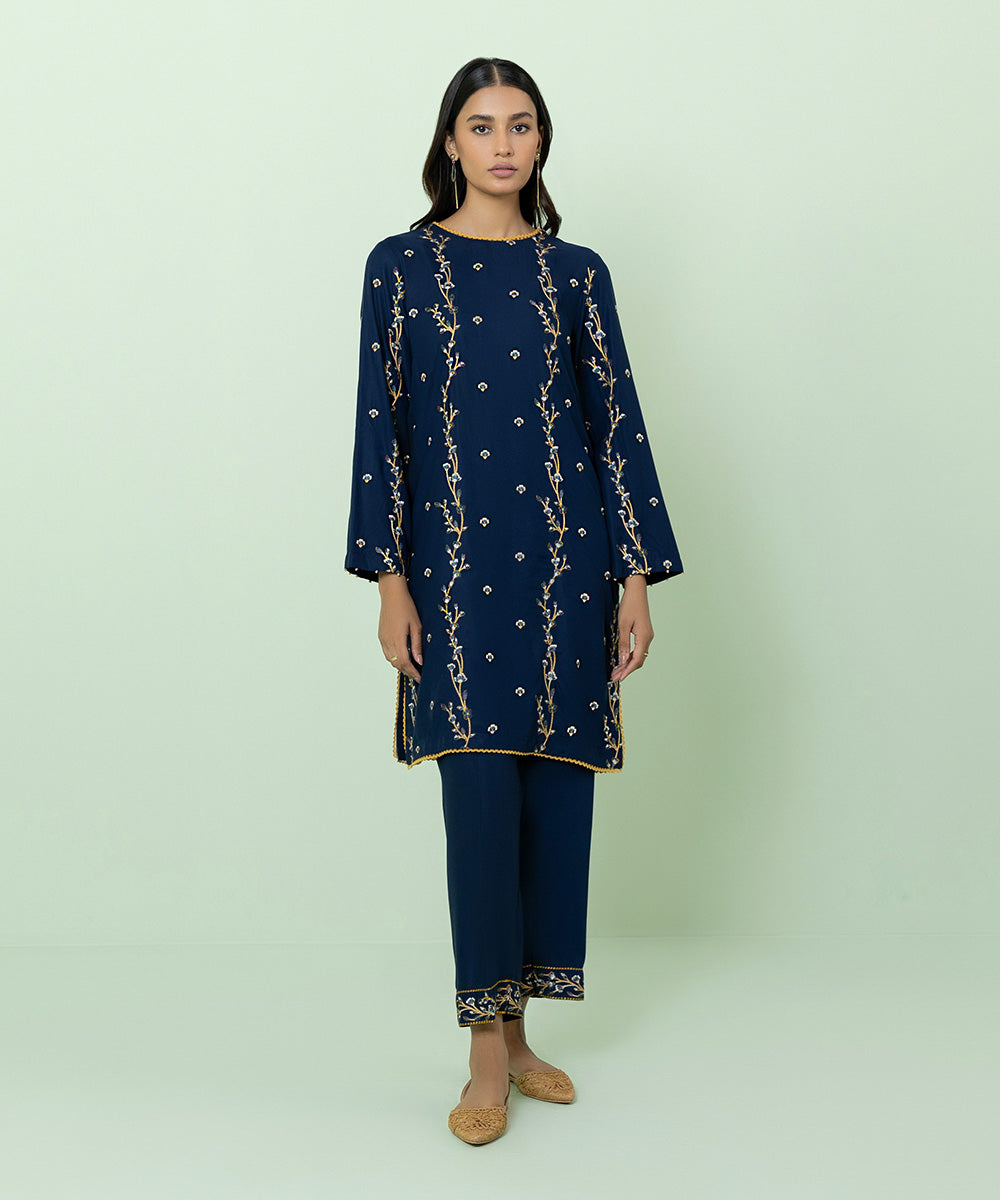 Sapphire - Embroidered Cottel Shirt
