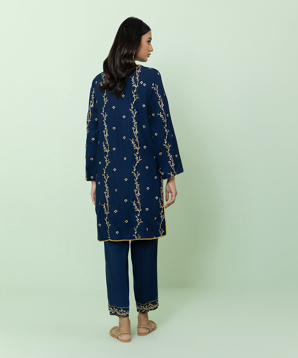 Sapphire - Embroidered Cottel Shirt