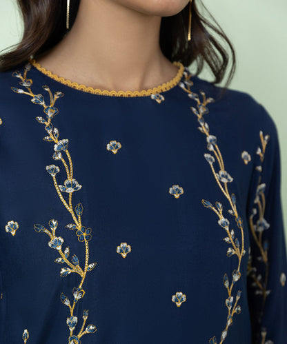 Sapphire - Embroidered Cottel Shirt
