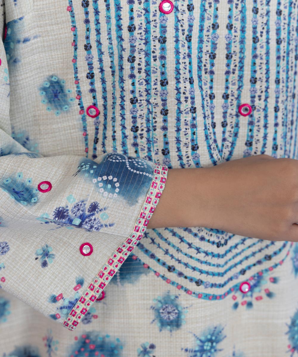 Sapphire - Embroidered Chunri Shirt