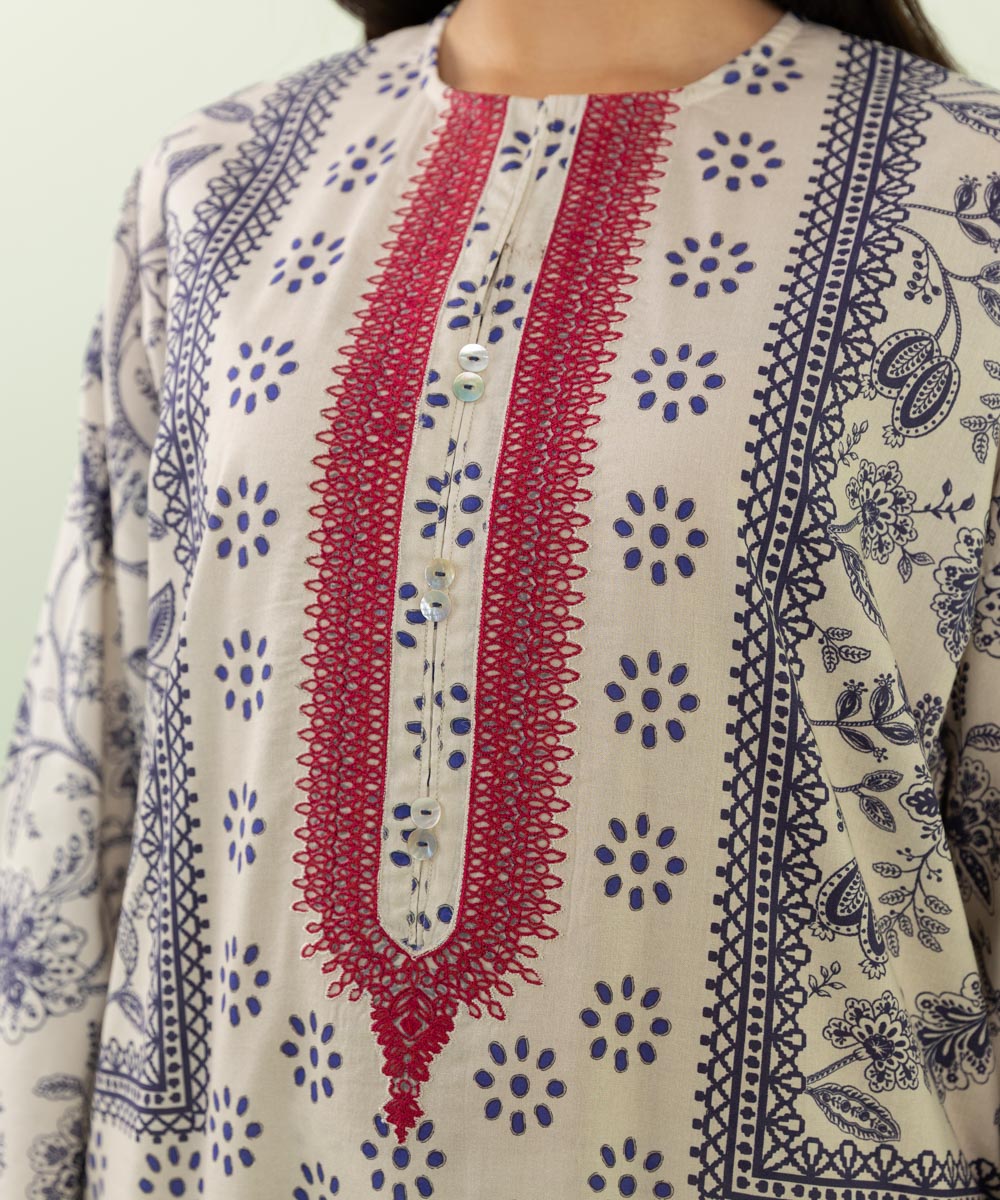 Sapphire - Embroidered Cotton Viscose Shirt