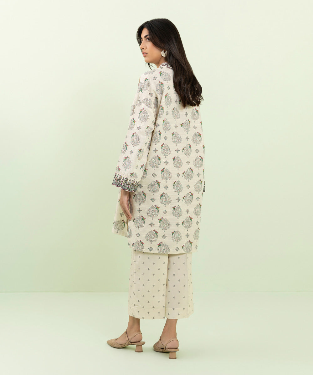 Sapphire - Embroidered Zari Khaddar Shirt