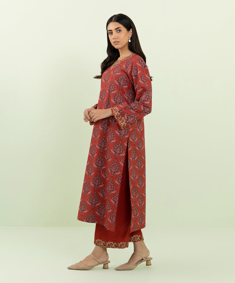 Sapphire - Embroidered Zari Khaddar Shirt
