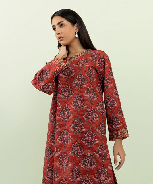 Sapphire - Embroidered Zari Khaddar Shirt