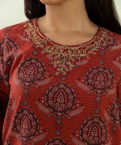 Sapphire - Embroidered Zari Khaddar Shirt