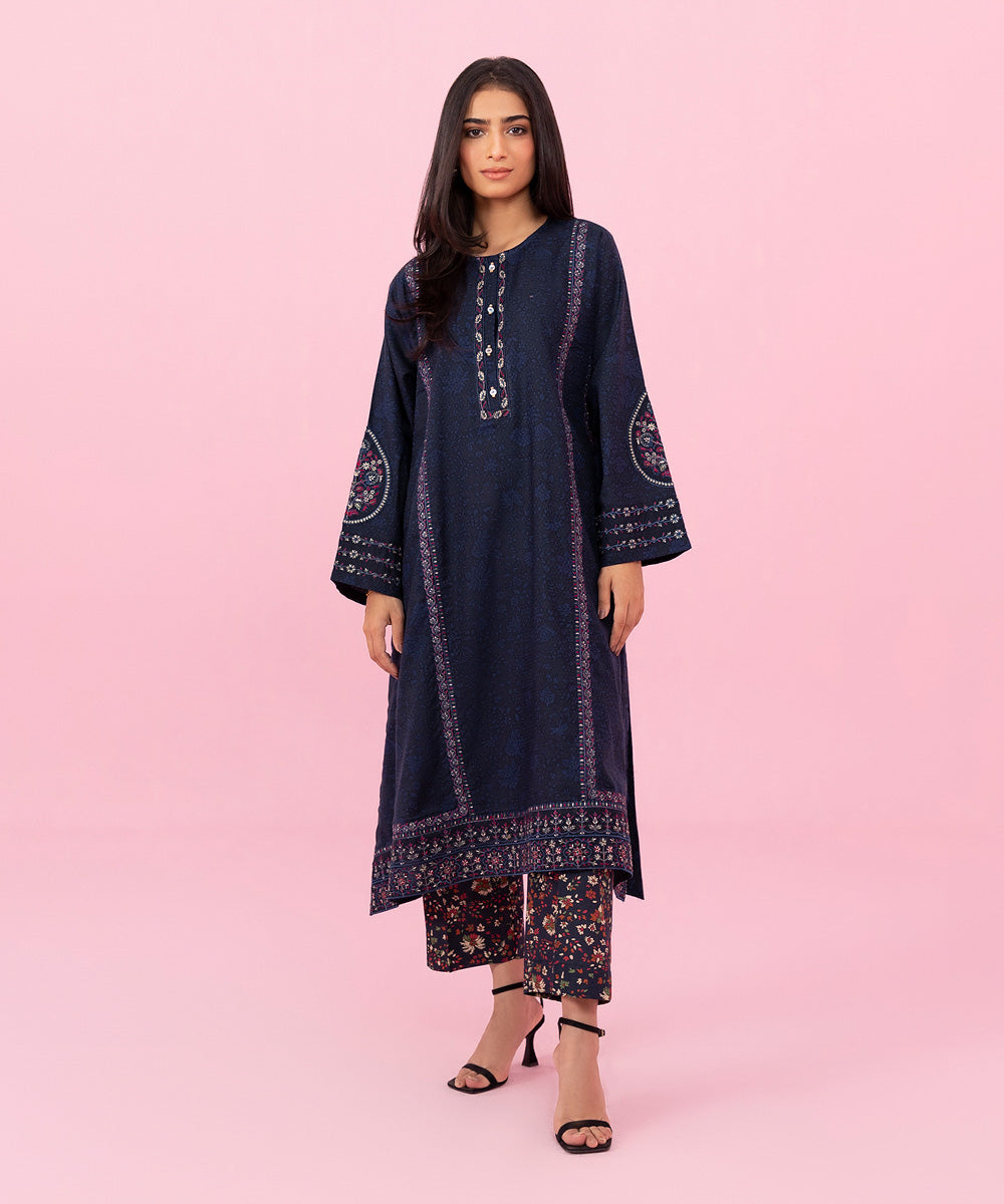 Sapphire - 2 Piece - Embroidered Cambric Suit