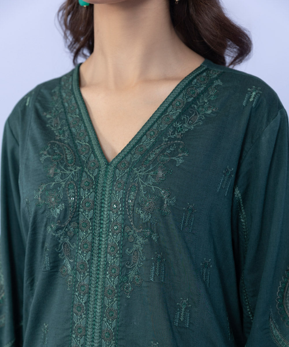 Sapphire - Embroidered Cotton Viscose Shirt