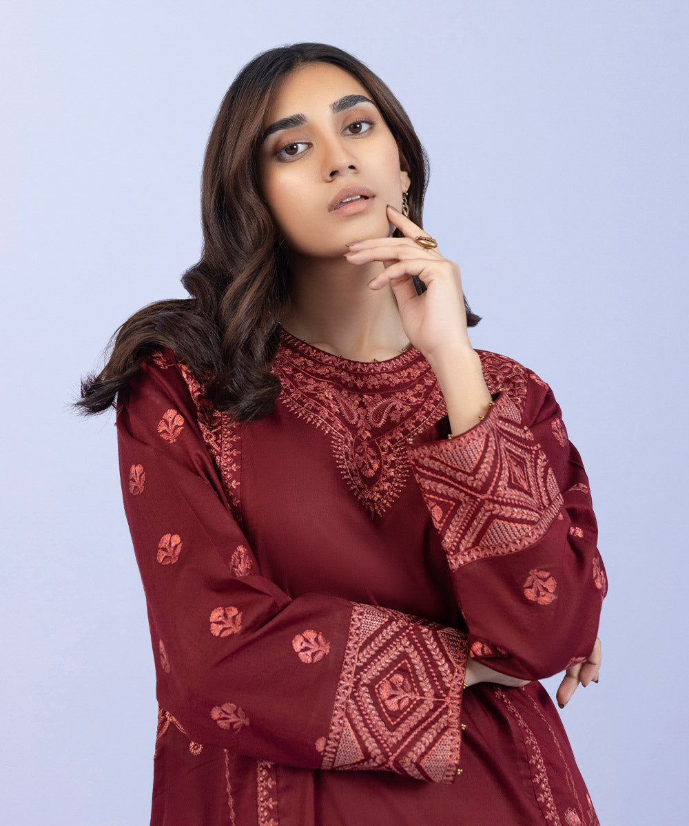 Sapphire - Embroidered Cotton Viscose Shirt