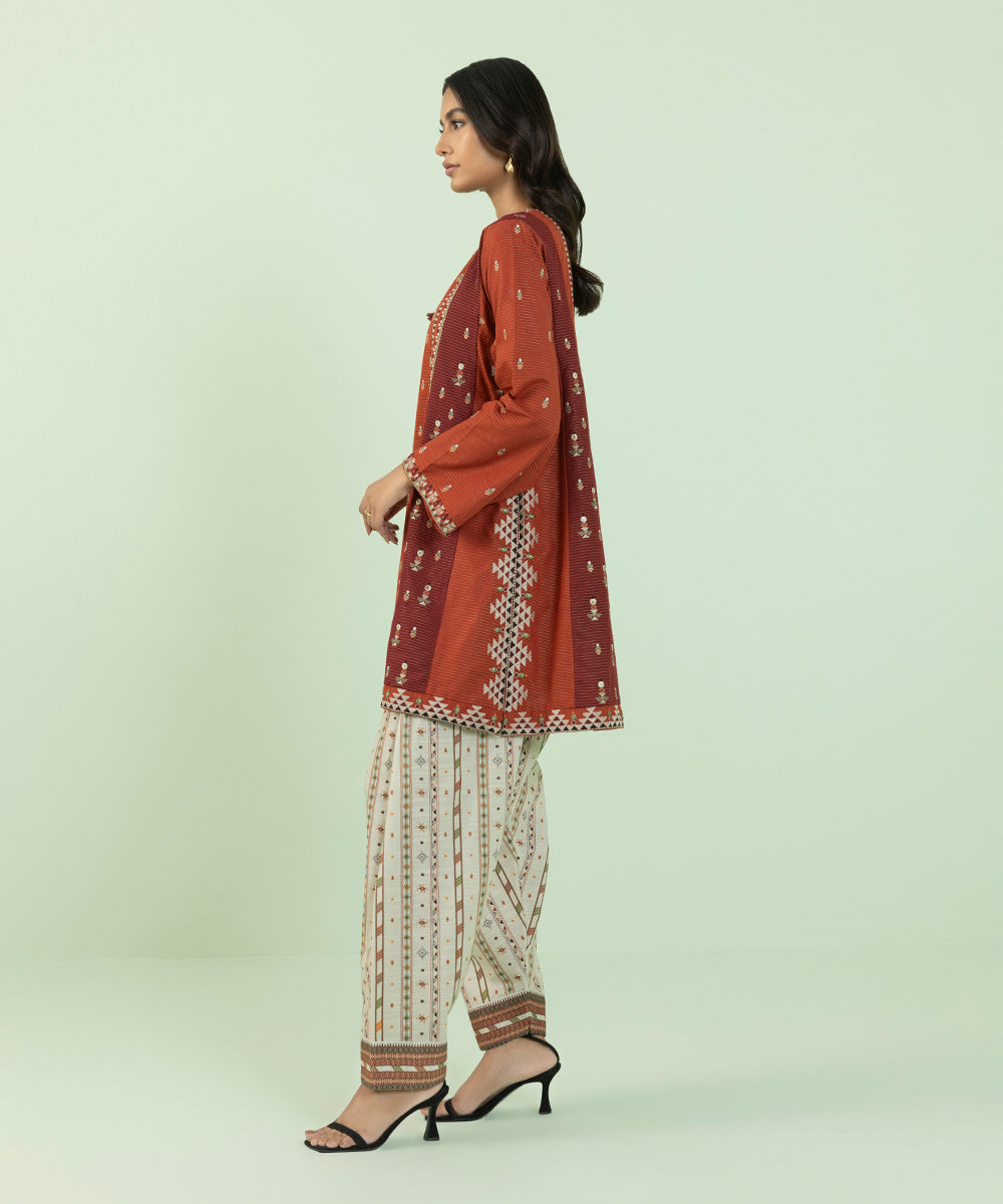 Sapphire - Embroidered Zari Khaddar Shirt