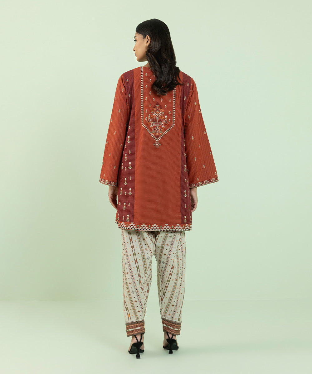 Sapphire - Embroidered Zari Khaddar Shirt