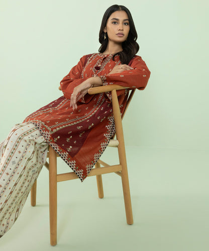 Sapphire - Embroidered Zari Khaddar Shirt