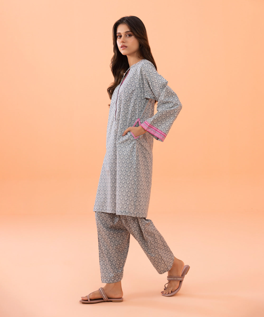 Sapphire - 2 Piece - Printed Cambric Suit