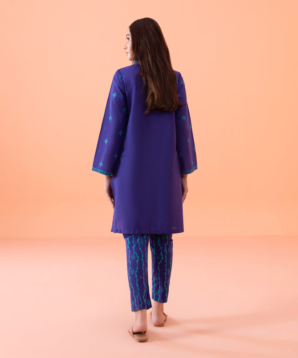 Sapphire - 2 Piece - Embroidered Cambric Suit