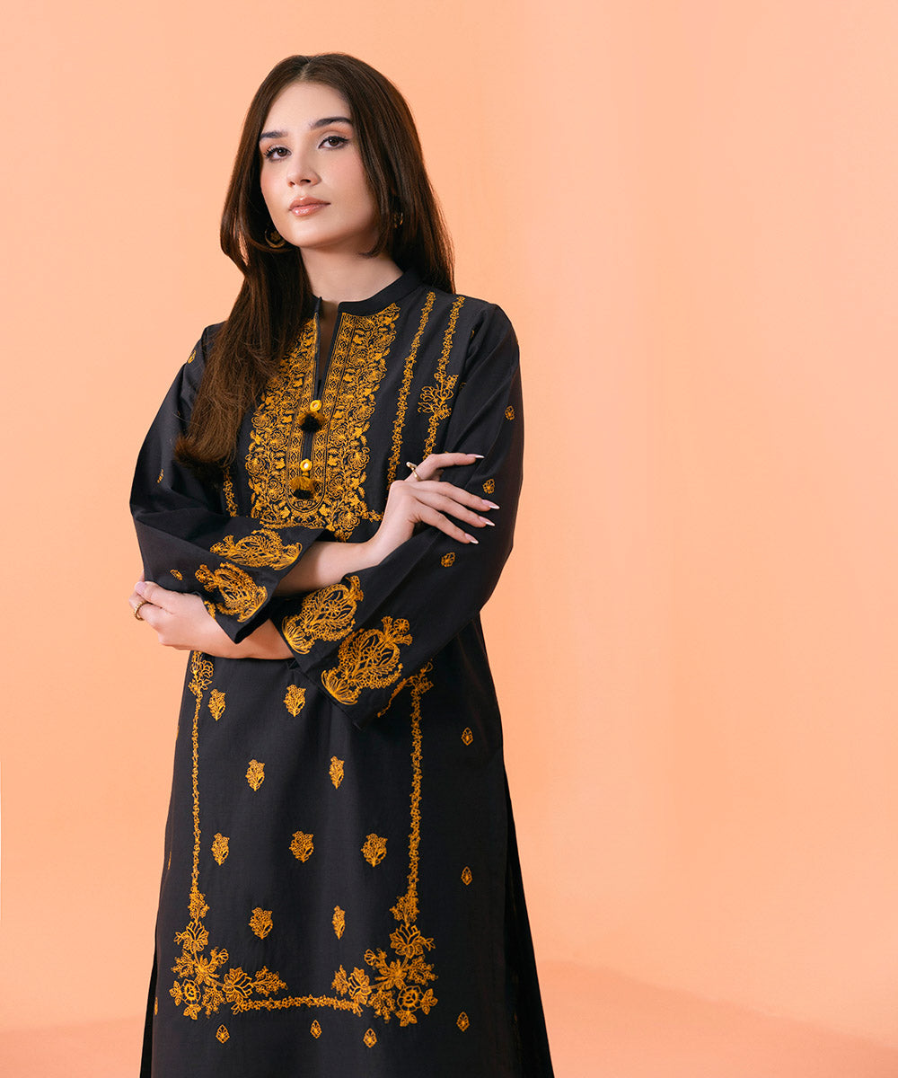 Sapphire - Embroidered Cambric Shirt