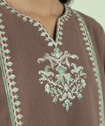 Sapphire - 2 Piece - Embroidered Mélange Suit