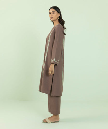 Sapphire - 2 Piece - Embroidered Mélange Suit