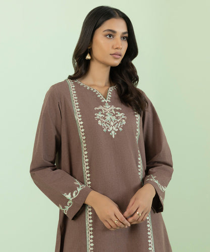 Sapphire - 2 Piece - Embroidered Mélange Suit