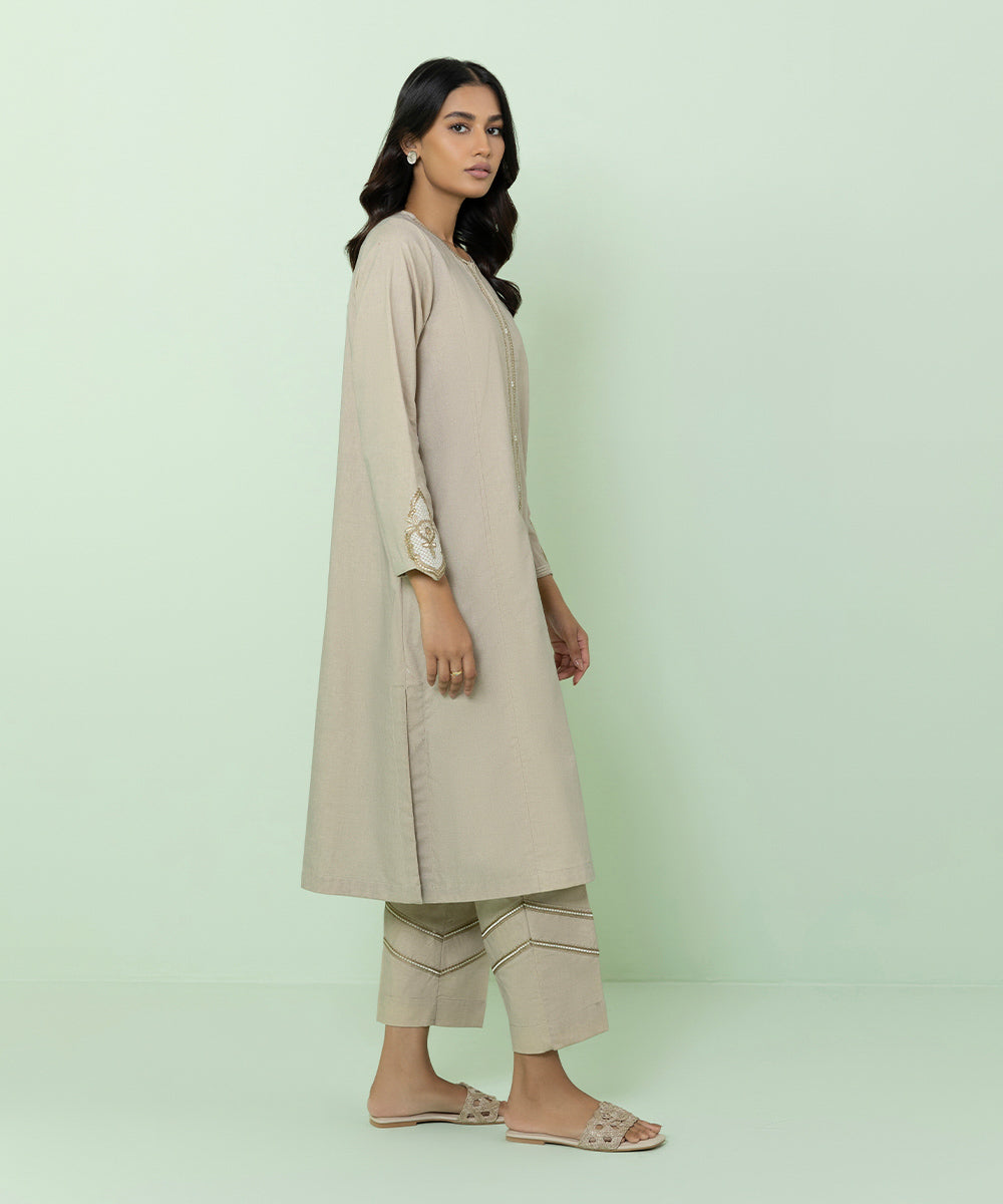 Sapphire - 2 Piece - Embroidered Mélange Suit