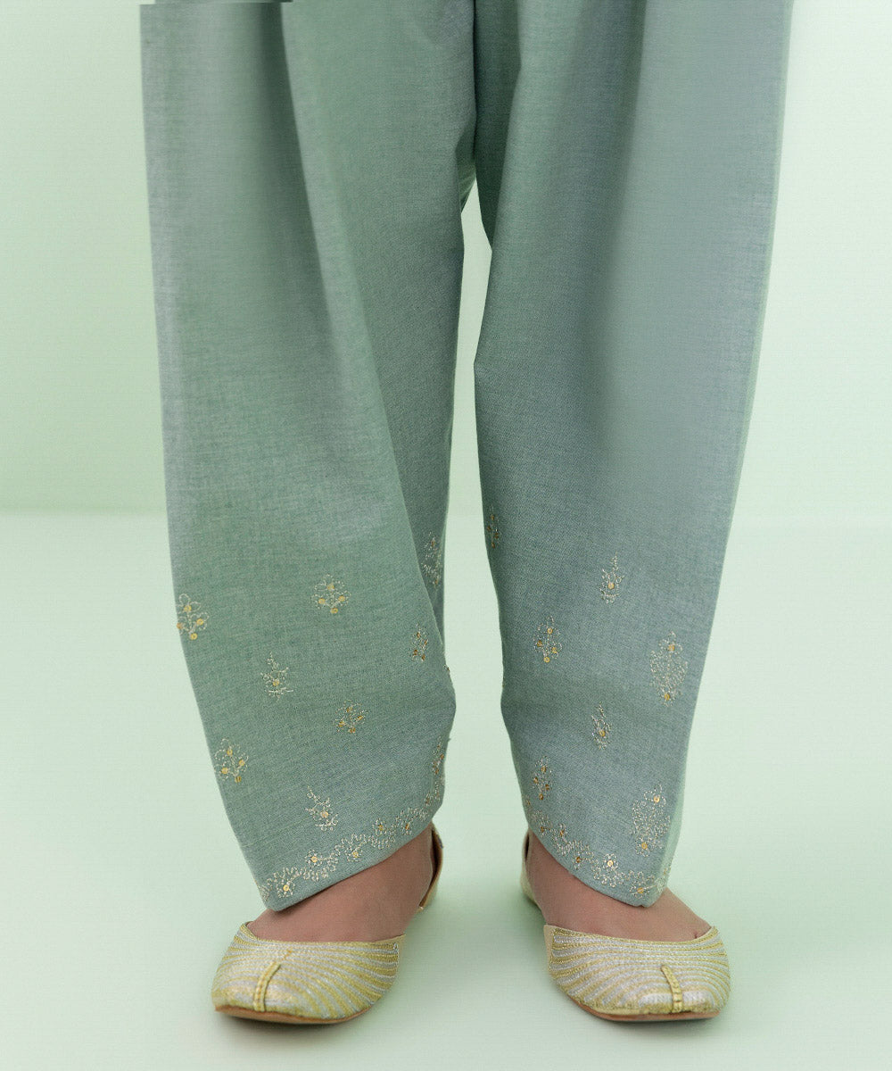 Sapphire - 2 Piece - Embroidered Mélange Suit