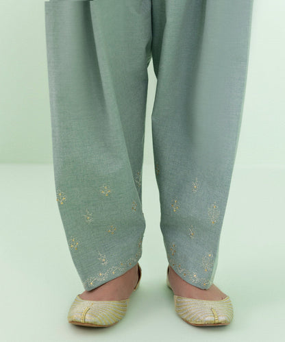 Sapphire - 2 Piece - Embroidered Mélange Suit