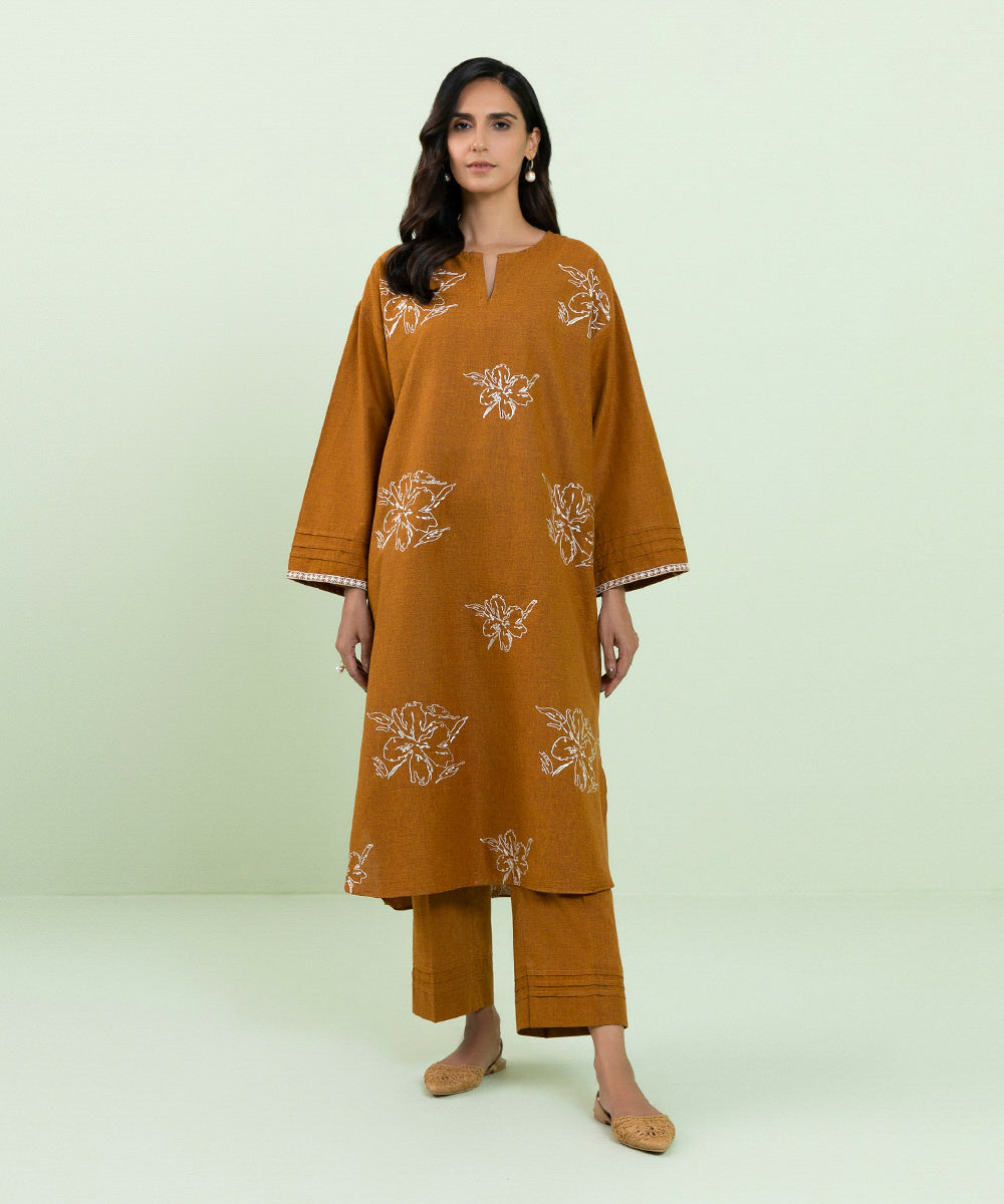Sapphire - 2 Piece - Embroidered Cotton Suit