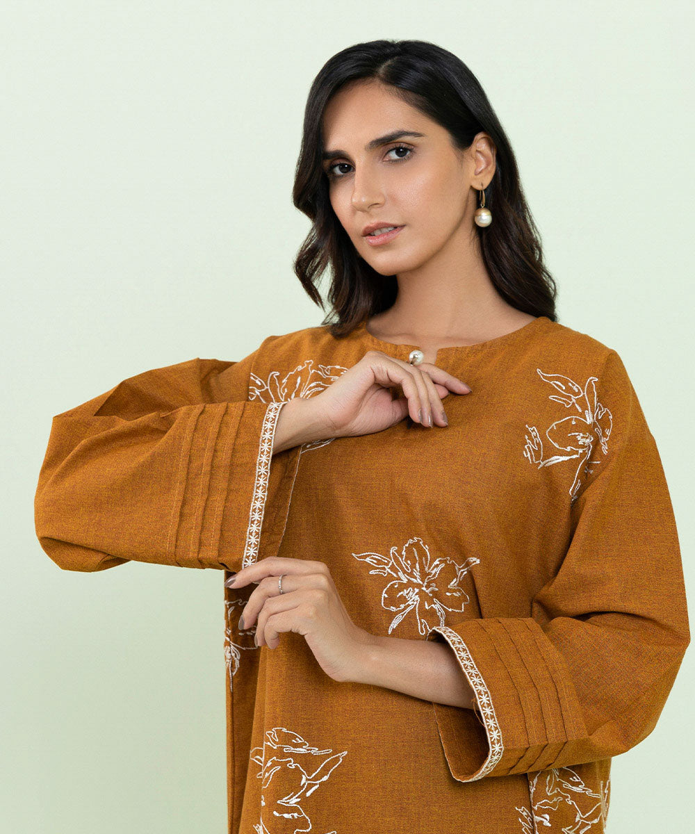 Sapphire - 2 Piece - Embroidered Cotton Suit