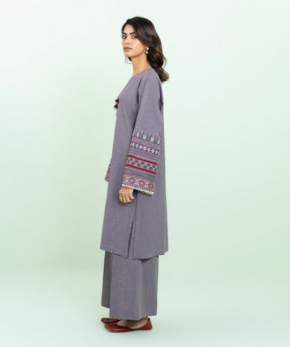 Sapphire - 2 Piece - Embroidered Cotton Suit
