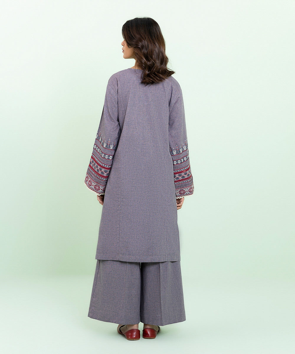 Sapphire - 2 Piece - Embroidered Cotton Suit